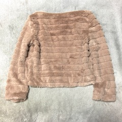 一度着用GRL Mサイズ フェイクファーカーディガン、ボレロ ベージュの画像