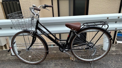 6変速　黒　美品　自転車(カバー付き)