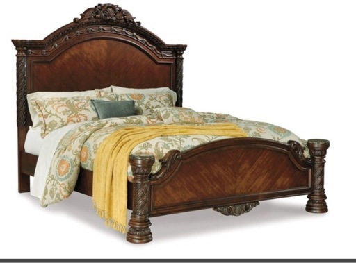 Ashley Furniture クイーンサイズベッド 木製 高級 ヘッドボード