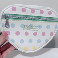スヌーピー ハートポーチの画像