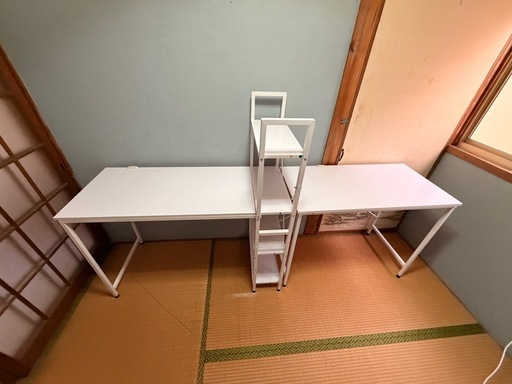 ホワイトデスクセット