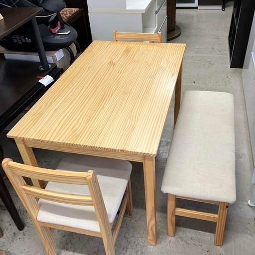 石2601-393 LOWYA ダイニングテーブルチェアセット　ニューナディア　キズ汚れ有り