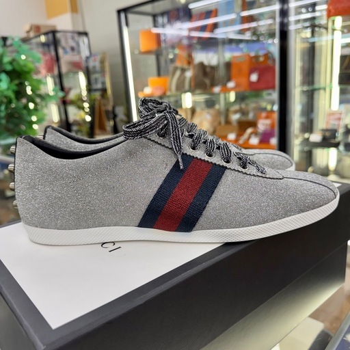 ☆ドリーム荒牧店☆GUCCI グッチ ラメ・シューズ 2210 サイズ9（約27cm）