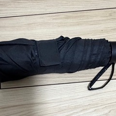 ブラック 折りたたみ傘 無地・無コーティング｜60cm｜約200g｜6本骨 軽量タイプの画像
