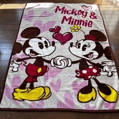 ミッキー＆ミニー毛布　ブランケット　シングルサイズ　200×140cm
の画像