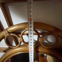 ラタン製姿見の画像