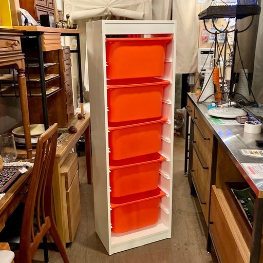IKEA トロファスト 収納システム フレーム＋プラスチックボックス / IKEA TROFAST storage system frame plastic bins 衣類収納 引き出し drawer ドロワー イケア 白 赤 ホワイト レッド
