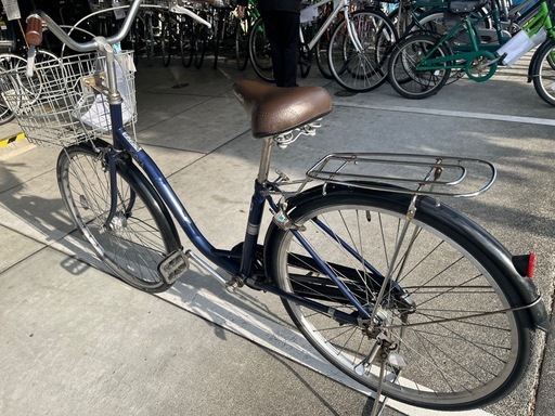 【完売御礼】【大人用】整備済中古自転車 サイモト26型コラット 紺色 <自転車のオオムラ 静岡店>