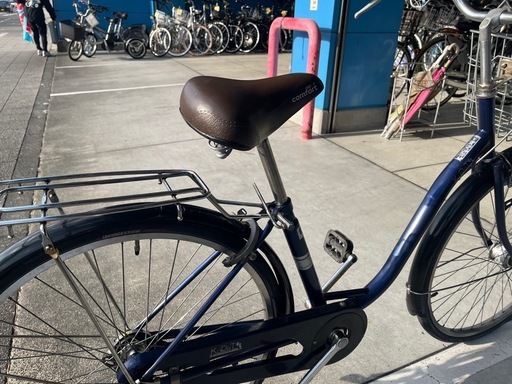 【完売御礼】【大人用】整備済中古自転車 サイモト26型コラット 紺色 <自転車のオオムラ 静岡店>