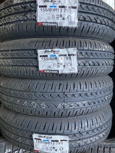 2025年製 YOKOHAMA 155/80R13 4本 新品夏タイヤ ブルーアース