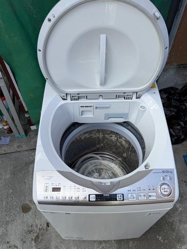 NO B792?福岡市内配送設置無料✨?SHARP 洗濯乾燥機 洗濯容量 8.0kg 乾燥容量 4.5kg ES-TX8CKS 201