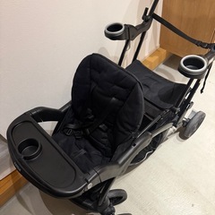 カトージ二人乗りベビーカー 二人でゴーDX（専用レインカバー付き）の画像