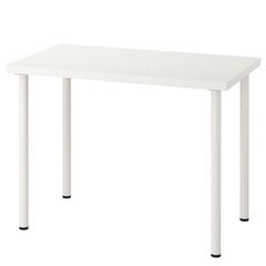 【受渡し予定者決定】デスク＋ワークランプ セット ホワイト シンプル（IKEA） 在宅ワークに◎ の画像