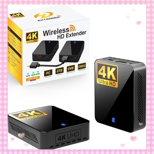 「2026アップグレード版真の4K」ワイヤレスHDMI送信機と受信機、hdmi 無線4K@30Hz、LuckDog【4Kデコード 4K