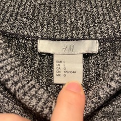 H&M✨流行り✨シンプルニットロンT✨MIXカラー✨ハイネック長袖✨の画像