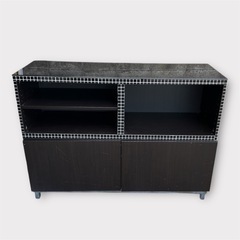 デザイン棚　ブラック　シェルフ　お洒落　大阪配送可能　の画像