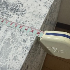 転売OK	【大理石調リメイク済】キャスター付テレビ台/ローボード｜幅約59×奥行約40の画像