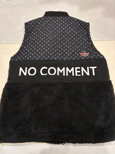 NO COMMENT PARIS ノーコメントパリ　ボア切替ベスト　黒色　M