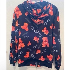 【元値: 14000円！美品✨️】ankoROCK くまパーカー ジッパー 原宿系 パンク系の画像