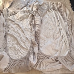 【お渡し先決定】ニトリ BOXパッド(敷きパッド兼ボックスシーツ) ダブル ２枚組 オーガニックコットン混の画像