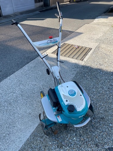 Midy 耕運機 ガソリンエンジン 青と白