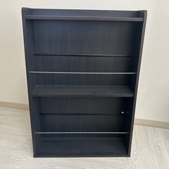 【山善】薄型マガジンラック・本棚（ブラック）受け渡しの画像