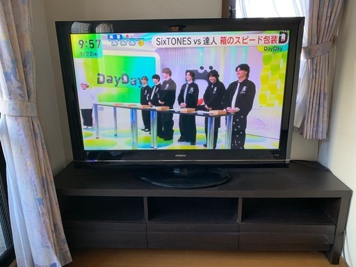HITACHI 50型プラズマテレビ P50-XR02 ＆テレビ台