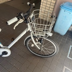 子供用自転車　　22インチ　ブリヂストン　ビッケ　　ライトグレーの画像