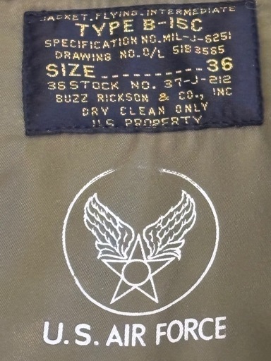 90年代
BUZZ RICKSON☆B-15C
