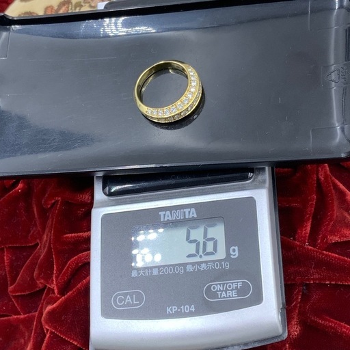 K18 ダイヤモンドリング　5.6g 1.14ct 約13号