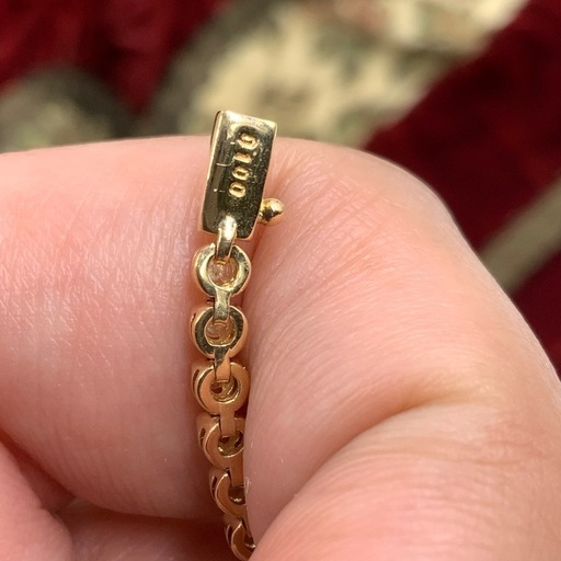 K18 テニスブレスレット　7.6g 1ct 約18.3cm