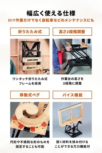 【DIYの相棒?】BLACK＆DECKER ブラック＆デッカー ワークメイト WM225