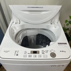 R422 ☀️ SHARP 洗濯機（洗濯4.5㎏) 2022年製 ES-GE4F ⭐ 動作確認済 ⭐ クリーニング済の画像