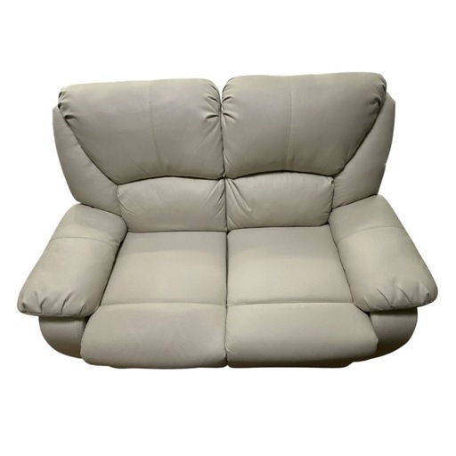 リクライニングソファ 2人掛けカラー：クリーム (きんぐ) 荒川沖の