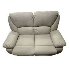 リクライニングソファ 2人掛け　カラー：クリームの画像