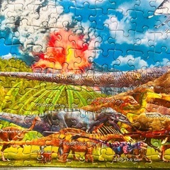 恐竜のパズルの画像