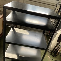 スチールラック　ブラック　中サイズ　中古の画像