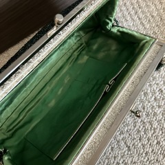 昭和レトロ　和装　がま口ビーズバッグの画像