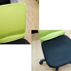 ③ オフィスコム株式会社 チャットチェア 幅60×奥60×高82～92cm 208 イエロー×ブラック キャスター付き 昇降可能 オフィスチェア OAチェア パソコンチェア 札幌市 清田区 平岡の画像