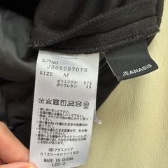 JEANASIS 黒パンツ M ベロア スリット 美品 値下げしましたの画像