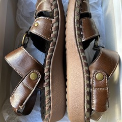 本革レディースサンダル　23.5の画像