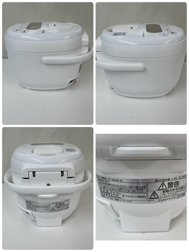 R406 ☀️ アイリスオーヤマ 炊飯ジャー 3合炊き 21年製 RC-MD30 ⭐ 動作確認済 ⭐ クリーニング済