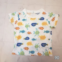 Tシャツ 90サイズ 男の子 3着 魚柄の画像