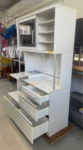 配達可【食器棚】【松田家具】クリーニング済み【管理番号12201】崎