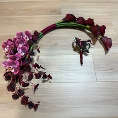 ウェディング ブーケ ブライダル 造花 ブートニア付きの画像