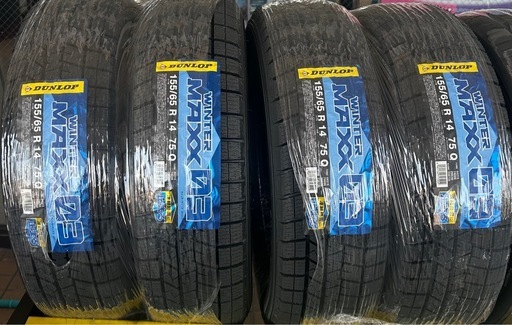 ダンロップWM03大特価155/65R14 、4本セット
