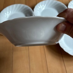 白の深皿、20cm5枚の画像