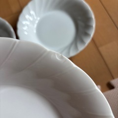 白の深皿、20cm5枚の画像