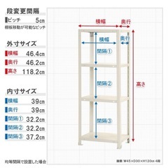 【元値￥9,000/美品】耐荷重40kg /ホワイトスチールラック/購入して1年未満の画像