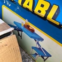 バーベキューセット、折りたたみテーブルの画像